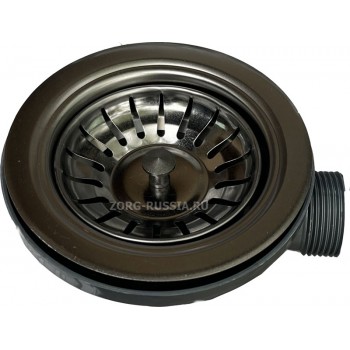 Сифон с выпуском и переливом Zorg W-1 графит