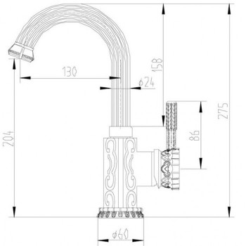 Zorg A 113U-BR смеситель для умывальника Zorg A 113U-BR смеситель для умывальника