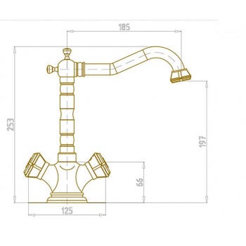 ROYAL Смеситель на раковину (10105/1)