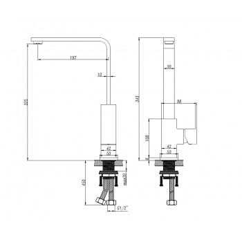 SIMPLE Смеситель на раковину высокий (SK980) SIMPLE Смеситель на раковину высокий (SK980)