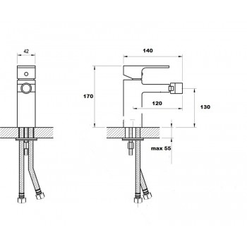 SIMPLE Смеситель на биде (SW980)