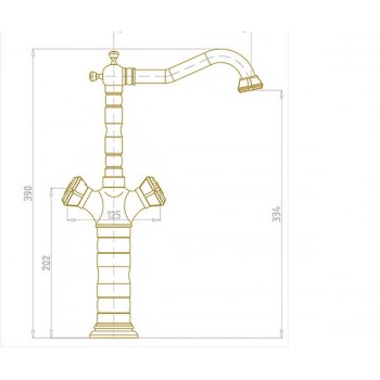 ROYAL Смеситель кухонный с поворотным аэратором (21973К)