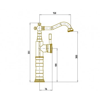 WINDSOR Смеситель одноручковый на раковину (21888) WINDSOR Смеситель одноручковый на раковину (21888)