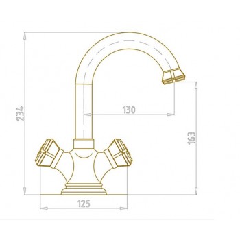 ROYAL Смеситель на раковину (21981)