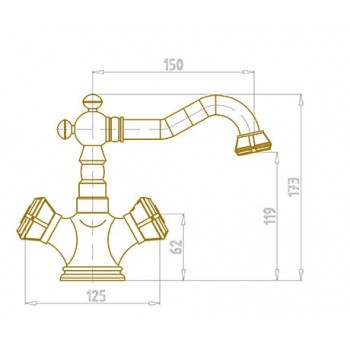 ROYAL Смеситель на раковину (10218/1)