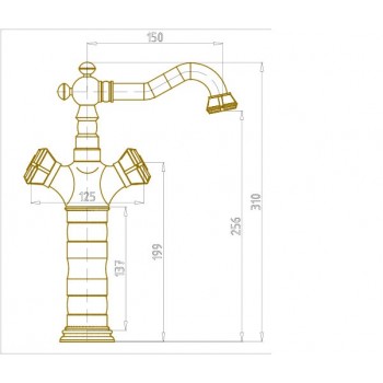 ROYAL Смеситель на раковину (10219/1)