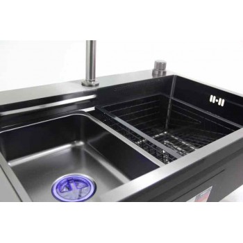 Комплект для кухни мойка и смеситель Hoffger Wasserfall 6846 Black (Черный) Комплект для кухни мойка и смеситель Hoffger Wasserfall 6846 Black (Черный)