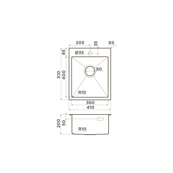 Omoikiri Akisame 41-GB графит Omoikiri Akisame 41-GB графит