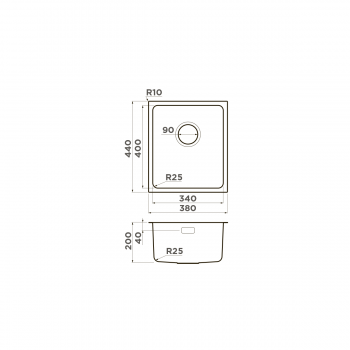 Omoikiri Tadzava 38-U/I-IN нерж.сталь/нержавеющая сталь