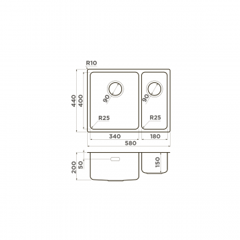 Omoikiri Tadzava 58-2-U/I-IN-L нерж.сталь/нержавеющая сталь Omoikiri Tadzava 58-2-U/I-IN-L нерж.сталь/нержавеющая сталь