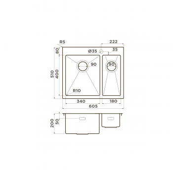 Omoikiri Akisame 60-2-IN-L нерж.сталь/нержавеющая сталь Omoikiri Akisame 60-2-IN-L нерж.сталь/нержавеющая сталь
