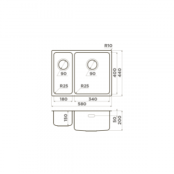Omoikiri Tadzava 58-2-U/I-IN-R нерж.сталь/нержавеющая сталь Omoikiri Tadzava 58-2-U/I-IN-R нерж.сталь/нержавеющая сталь