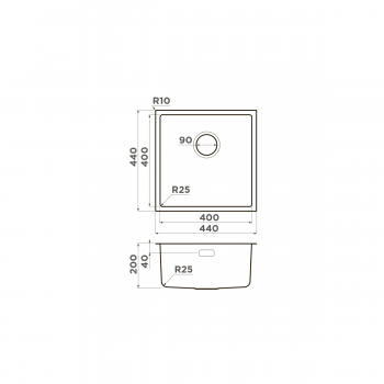 Omoikiri Tadzava 44-U/I Quadro IN нерж.сталь/нержавеющая сталь