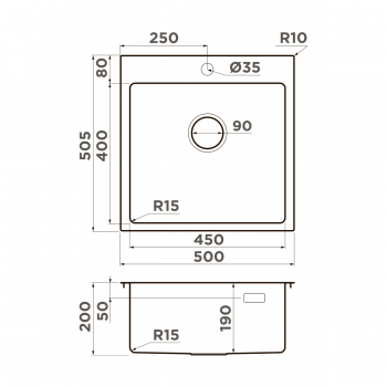 Omoikiri Amadare 50-IN нерж.сталь/нержавеющая сталь Omoikiri Amadare 50-IN нерж.сталь/нержавеющая сталь