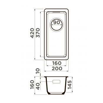 Omoikiri Kata 20-U-MA Artgranit/марципан