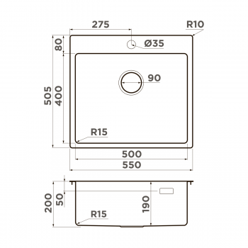 Omoikiri Amadare 55-IN нерж.сталь/нержавеющая сталь Omoikiri Amadare 55-IN нерж.сталь/нержавеющая сталь