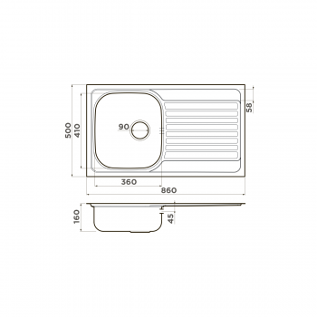 Omoikiri Kashiogawa 86-IN нерж.сталь/нержавеющая сталь
