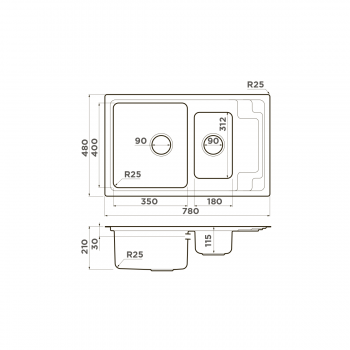 Omoikiri Mizu 78-2-IN нерж.сталь/нержавеющая сталь Omoikiri Mizu 78-2-IN нерж.сталь/нержавеющая сталь