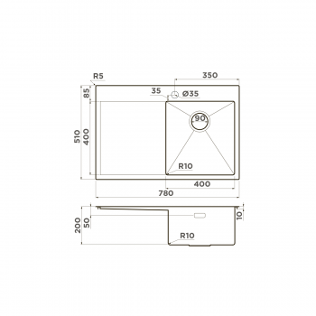 Omoikiri Akisame 78-IN-R нерж.сталь/нержавеющая сталь Omoikiri Akisame 78-IN-R нерж.сталь/нержавеющая сталь