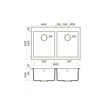 Omoikiri Bosen 80-2-WH Tetogranit/белый Omoikiri Bosen 80-2-WH Tetogranit/белый