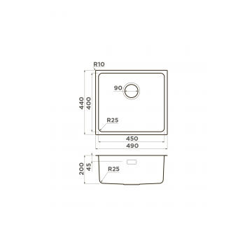 Omoikiri Tadzava 49-U/I-IN нерж.сталь/нержавеющая сталь Omoikiri Tadzava 49-U/I-IN нерж.сталь/нержавеющая сталь