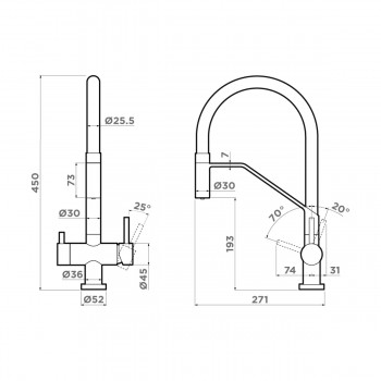 Смеситель Omoikiri Akeno BN-BL Смеситель Omoikiri Akeno BN-BL