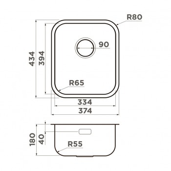 Omoikiri Omi 38-U/I-IN нержавеющая сталь Omoikiri Omi 38-U/I-IN нержавеющая сталь