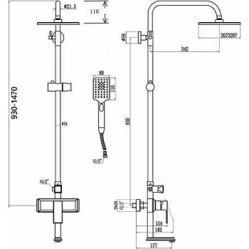 Душевая стойка Savol S-600108T Душевая стойка Savol S-600108T
