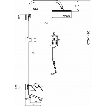 Душевая стойка Savol S-600708-1 Душевая стойка Savol S-600708-1