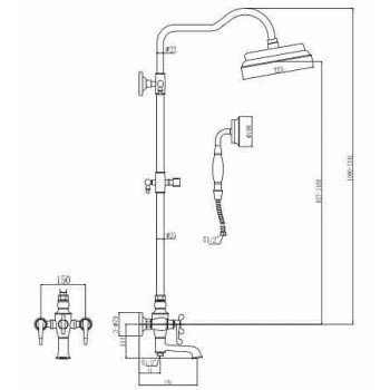 Душевая стойка Savol S-005313H Душевая стойка Savol S-005313H