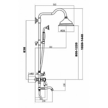 Душевая стойка Savol S-006613C Душевая стойка Savol S-006613C