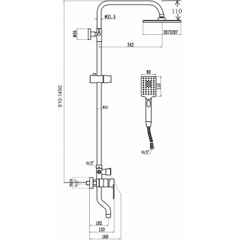 Душевая стойка Savol S-602242 Душевая стойка Savol S-602242