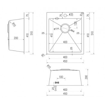 Мойка Steel Kithen SKS 4551 Мойка Steel Kithen SKS 4551