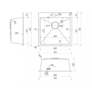 Мойка Steel Kithen SKS 5151 Мойка Steel Kithen SKS 5151