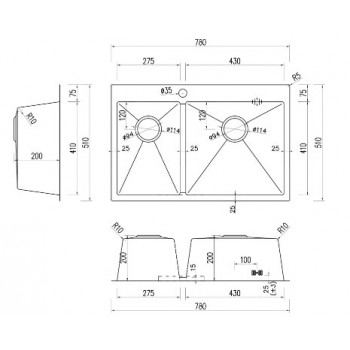 Мойка Steel Kithen SKS 78-2-51 R