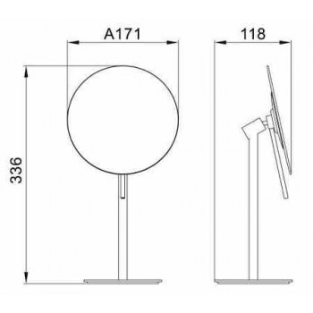 Зеркало настольное JAVA S-M111