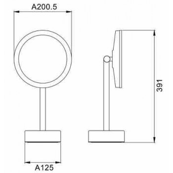 Зеркало настольное JAVA  S-M551L