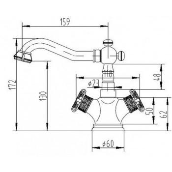 Zorg A 3009U-BR Смеситель на умывальник