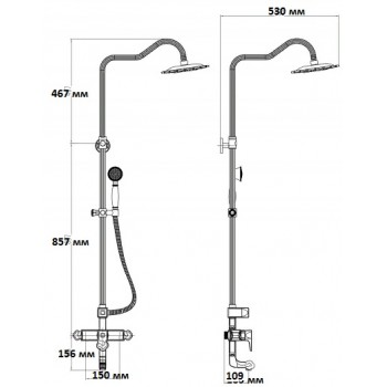 Zorg A 10150DS-BR душевая стойка