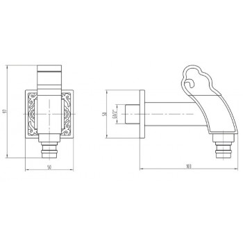 Zorg A 31111 BR кран для бани Zorg A 31111 BR кран для бани