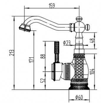 Zorg A 314U-BR смеситель для умывальника