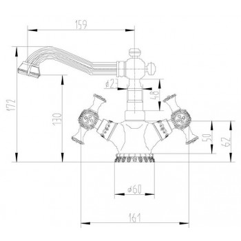 Zorg A 7009U-SL смеситель на умывальник