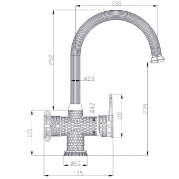 Zorg A 51 KF-Br смеситель Zorg A 51 KF-Br смеситель