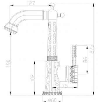 Zorg A 112U-BR смеситель для умывальника