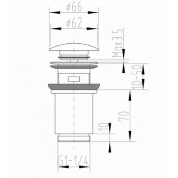 Донный клапан Zorg Antic AZR 2 SL серебро Донный клапан Zorg Antic AZR 2 SL серебро