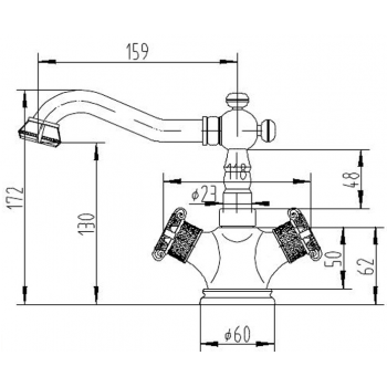 Zorg A 7007U-BR смеситель на умывальник Zorg A 7007U-BR смеситель на умывальник