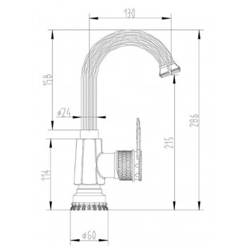 Zorg A 410U-BR смеситель для умывальника Zorg A 410U-BR смеситель для умывальника