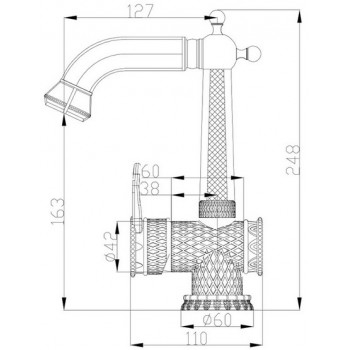 Zorg A 412U-BR смеситель для умывальника Zorg A 412U-BR смеситель для умывальника
