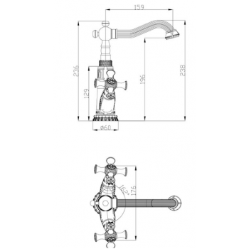 Zorg A 7010U-BR смеситель для умывальника