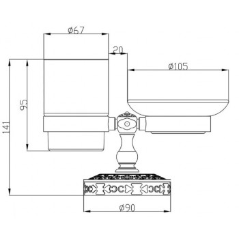 Zorg Antic AZR 22 BR Держатель мыльницы и стакана